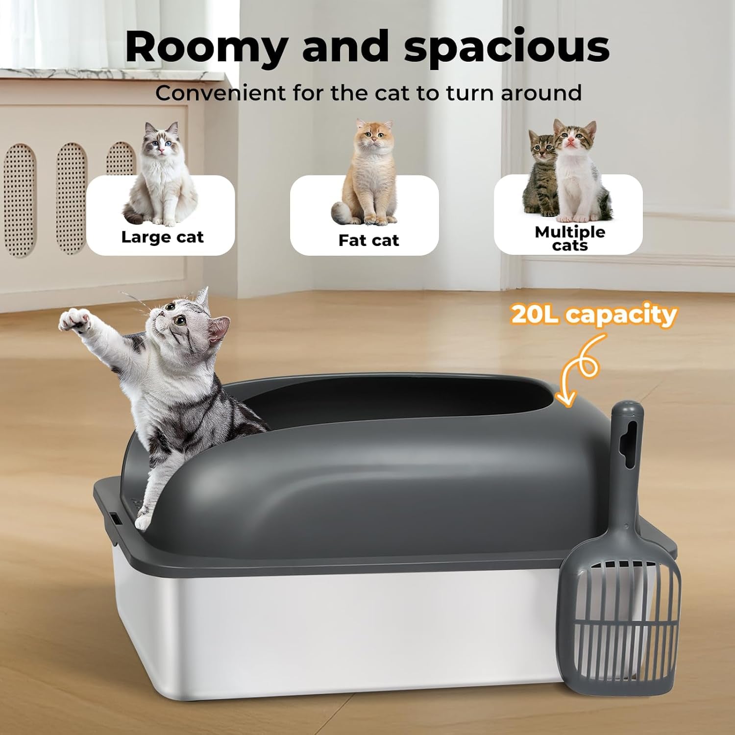 Stainless Steel Cat Litter Box
